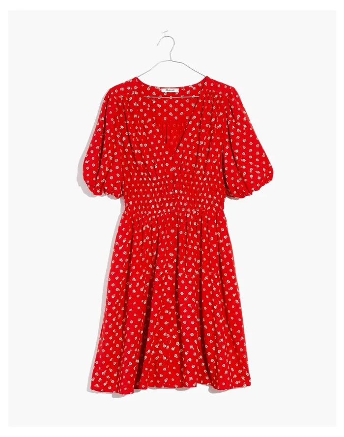 Women Sophia Mini Dress In Bandana Flower Bandana Red Madewell Dresses Women Sophia Mini Dress In Bandana Flower Bandana Red Madewell Dresses