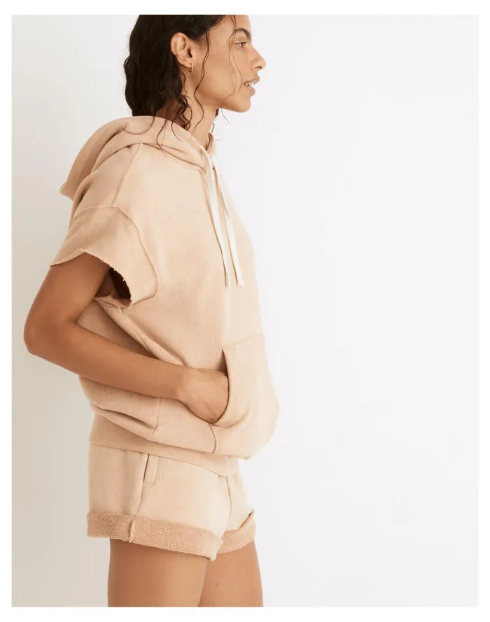 Women Splits59 French Terry Kitty Short Sleeved Hoodie Sweatshirt Washed Beige Madewell Sweatshirts and Sweatpants Women Splits59 French Terry Kitty Short Sleeved Hoodie Sweatshirt Washed Beige Madewell Sweatshirts and Sweatpants