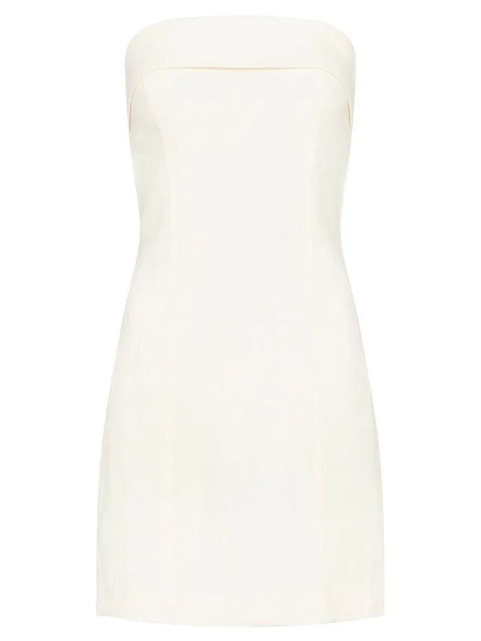 Women St Agni 8211 Fold Detail Mini Dress In Ivory The UNDONE Dresses