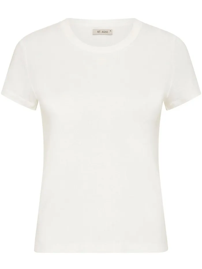 Women St Agni 8211 Organic Cotton Baby Tee In White The UNDONE Tops