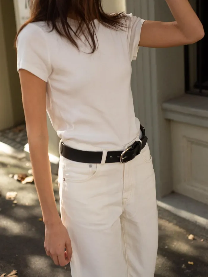 Women St Agni 8211 Organic Cotton Baby Tee In White The UNDONE Tops