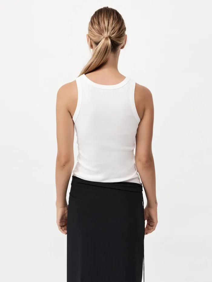 Women St Agni 8211 Organic Cotton Bateau Tank In White The UNDONE Tops