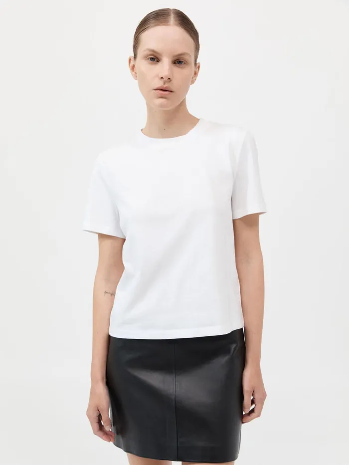 Women St Agni 8211 Organic Cotton Classic Tee In White The UNDONE Tops