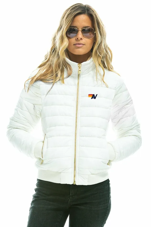 Women SUNBURST JACKET 8211 WHITE Aviator Nation Outerwear Women SUNBURST JACKET 8211 WHITE Aviator Nation Outerwear