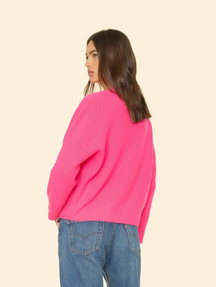 Women Sweaters and Jackets Xirena Dayglo Pink Alfie Sweater