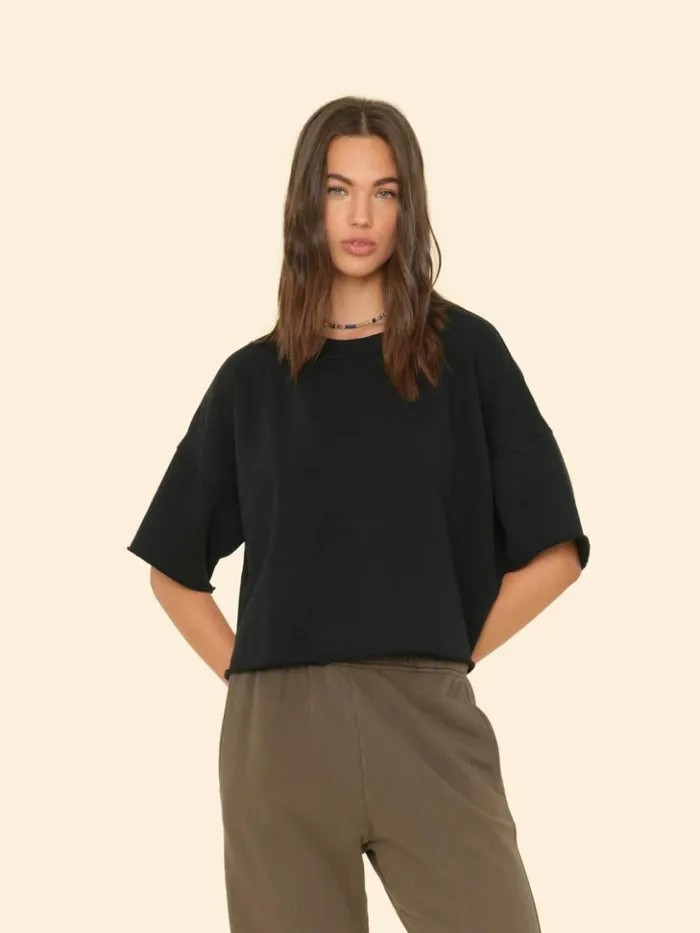 Women Sweats and Tees Xirena Black Romeo Sweatshirt