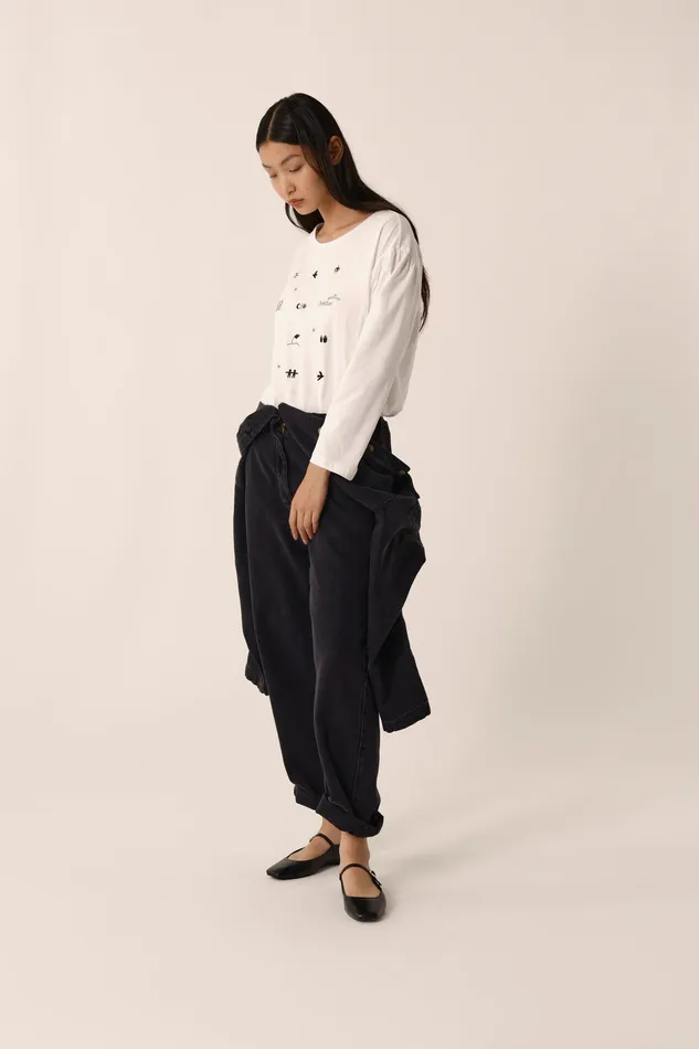 Women TShirt Janana Ecru TShirt Coton Blanc Des Petits Hauts TShirts and Sweatshirts