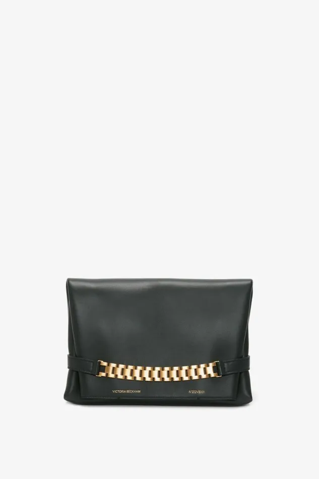 Women The Chain Pouch Victoria Beckham Chain Pouch Bag In Black Leather