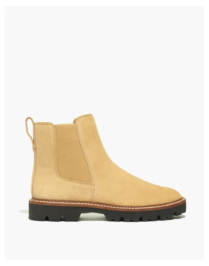 Women The Citywalk Lugsole Chelsea Boot In Suede Earthen Sand Madewell Boots Women The Citywalk Lugsole Chelsea Boot In Suede Earthen Sand Madewell Boots