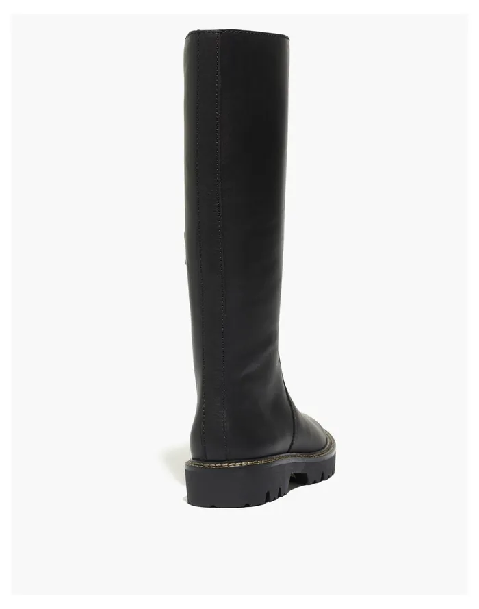 Women The Citywalk Lugsole Tall Boot In Leather True Black Madewell Boots Women The Citywalk Lugsole Tall Boot In Leather True Black Madewell Boots