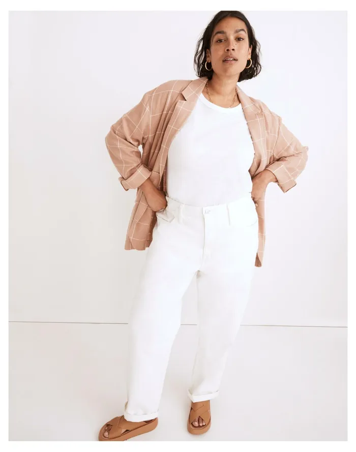 Women The Convertible Paperbag Dadjean In Tile White Tile White Madewell Jeans