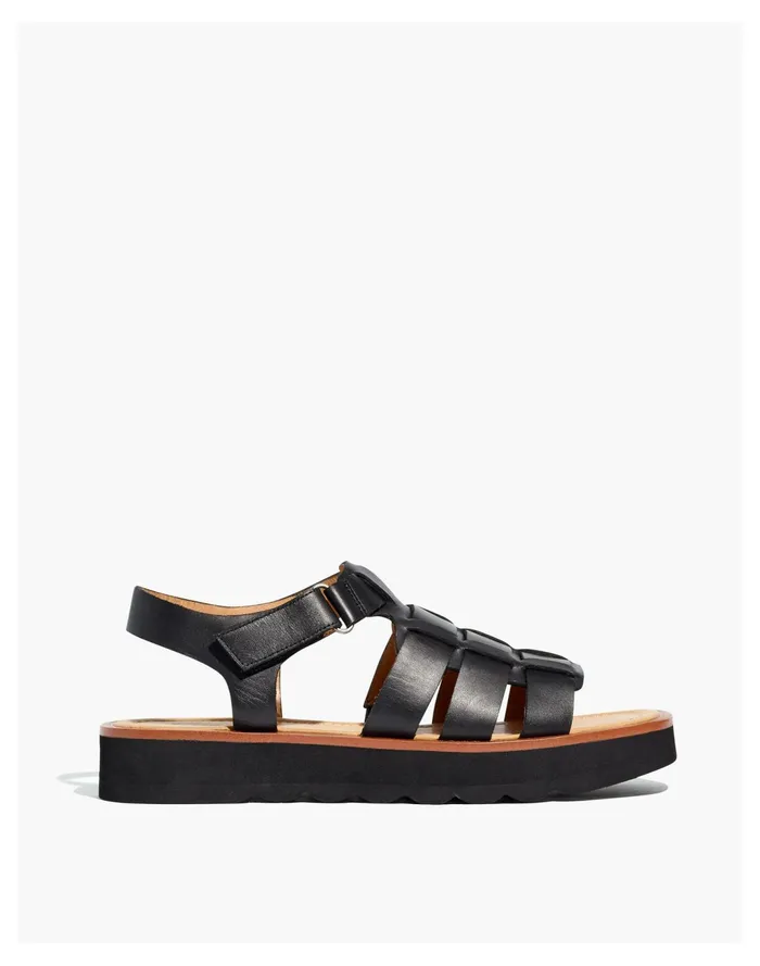 Women The Fisherman Flatform Sandal True Black Madewell Sandals Women The Fisherman Flatform Sandal True Black Madewell Sandals