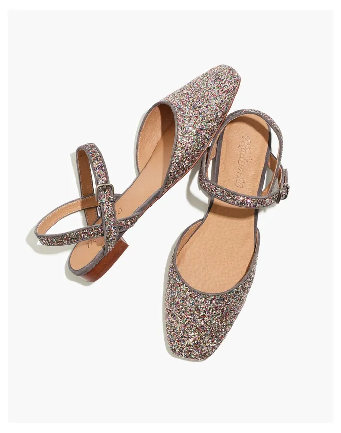 Women The Jeanne Slingback Flat In Glitter Twilight Multi Madewell Flats