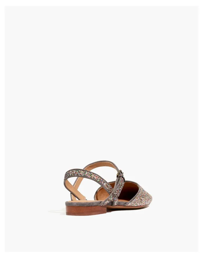 Women The Jeanne Slingback Flat In Glitter Twilight Multi Madewell Flats Women The Jeanne Slingback Flat In Glitter Twilight Multi Madewell Flats