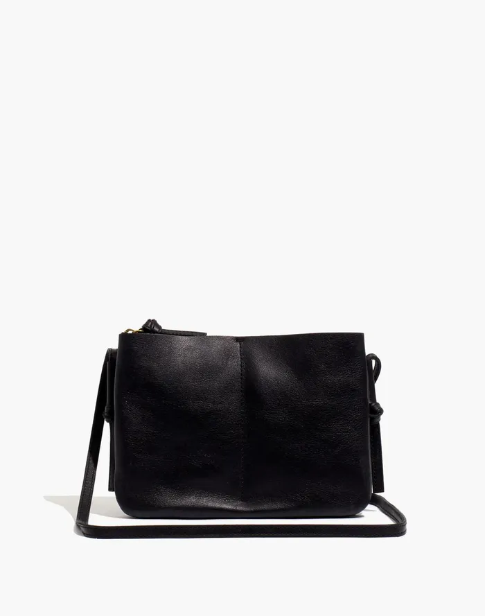 Women The Knotted Crossbody Bag True Black Madewell Crossbody Bags