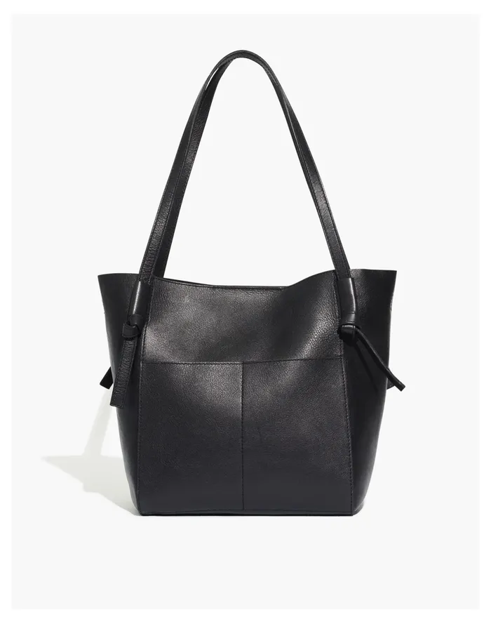 Women The Knotted Tote Bag True Black Madewell Totes