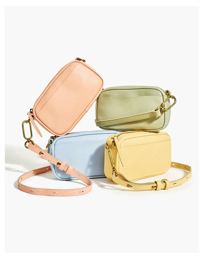 Women The Leather Carabiner Mini Crossbody Bag Light Straw Madewell Crossbody Bags Women The Leather Carabiner Mini Crossbody Bag Light Straw Madewell Crossbody Bags