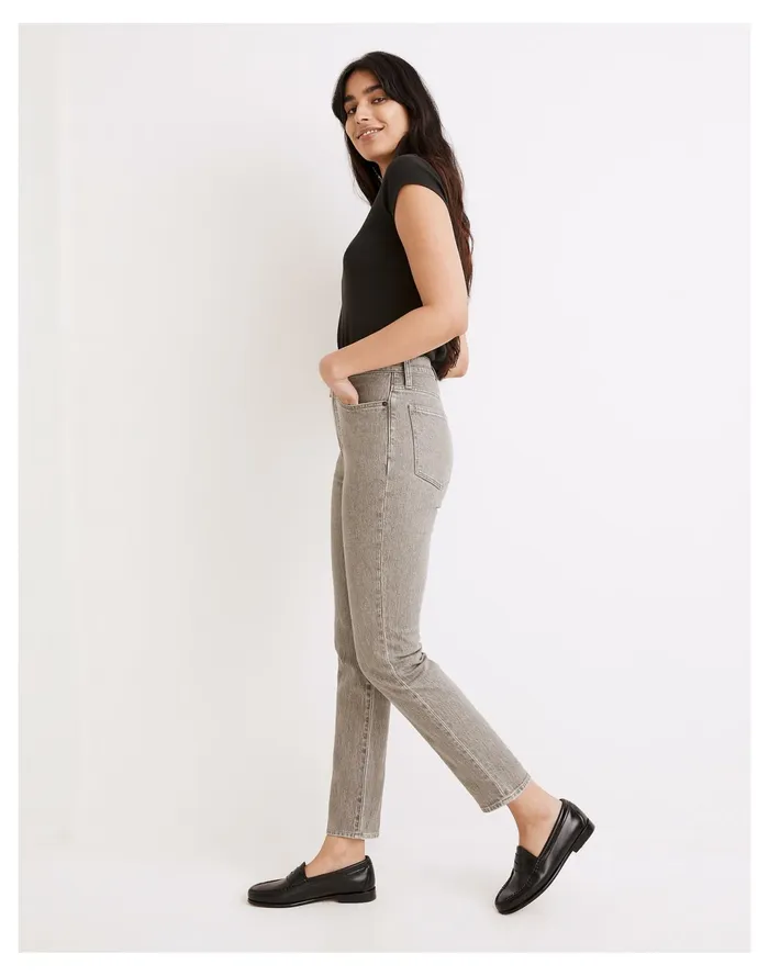 Women The Momjean In Yarn Dyed Denim Lt Surplus Grey Madewell Jeans Women The Momjean In Yarn Dyed Denim Lt Surplus Grey Madewell Jeans