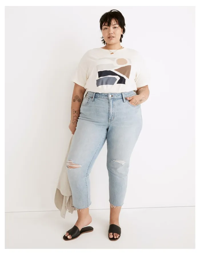 Women The Plus High Rise Slim Boyjean In Prentice Wash Prentice Wash Madewell Jeans