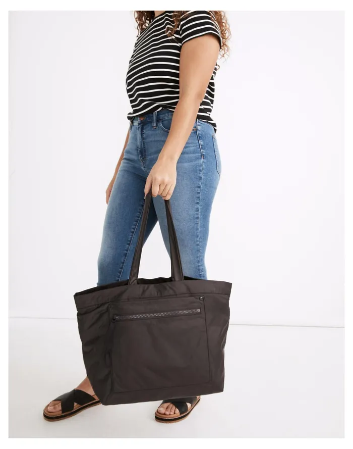 Women The Resourced Tote Bag Coal Madewell Luggage and Travel Women The Resourced Tote Bag Coal Madewell Luggage and Travel