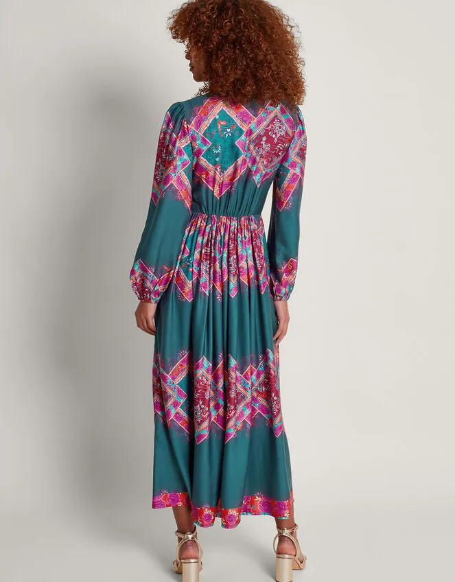 Women Tiffany Wrap Dress Blue Monsoon Occasionwear