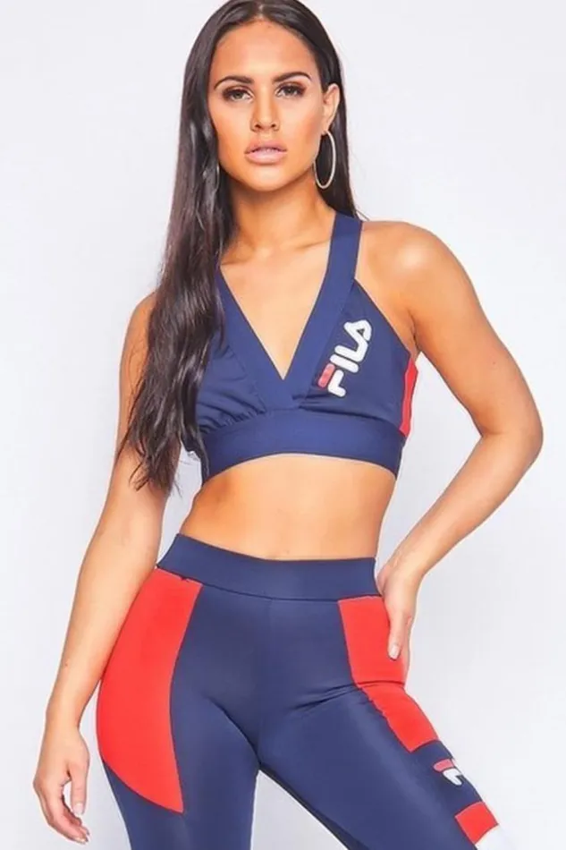 Women Top Jasmine Fila Blue Fila 687101 Brentiny Paris Lace Tops
