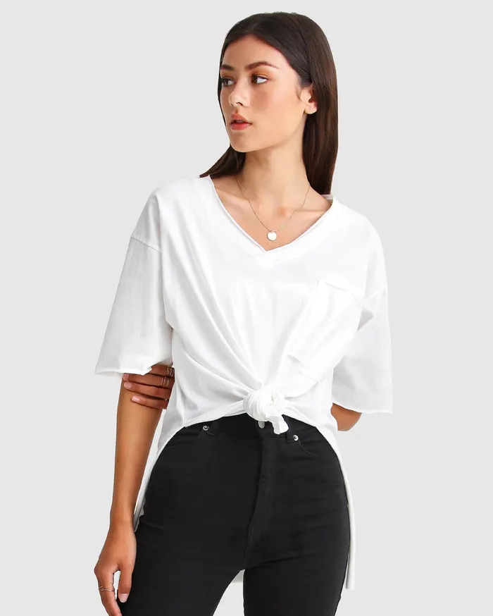Women Tops Belle and Bloom Brave Soul Oversized TShirt 8211 White