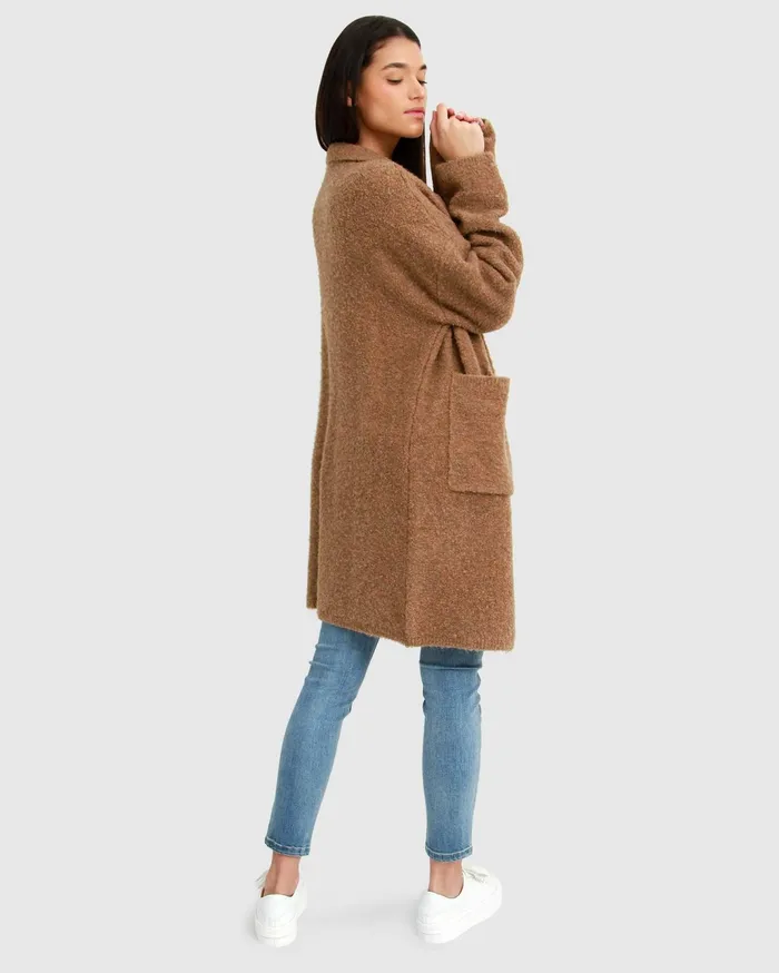 Women Tops Belle and Bloom Days Go By Sustainable Blazer Cardigan 8211 Camel