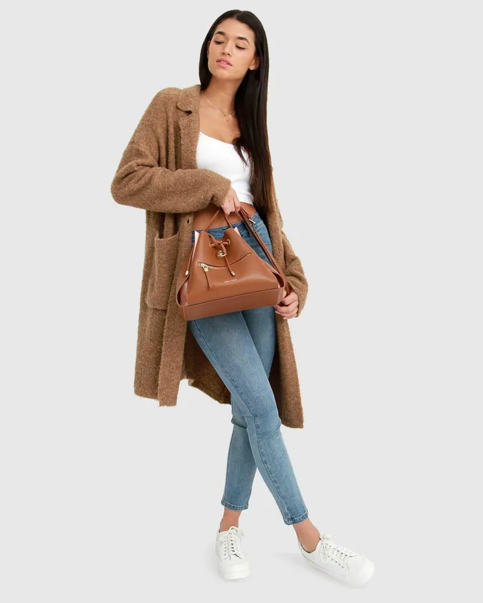 Women Tops Belle and Bloom Days Go By Sustainable Blazer Cardigan 8211 Camel
