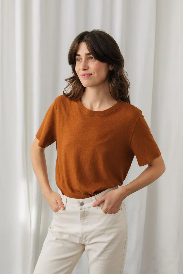 Women Tops Women 8211 Adele 8211 Umber Brown TWOTHIRDS Tops