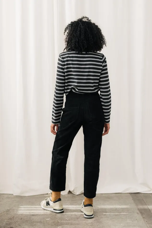 Women Tops Women 8211 Kilkeel 8211 Black and White Stripes TWOTHIRDS Tops
