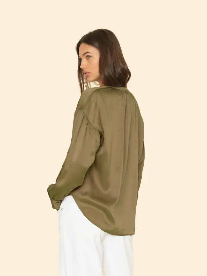 Women Tops Xirena Olive Gold Mayson Top