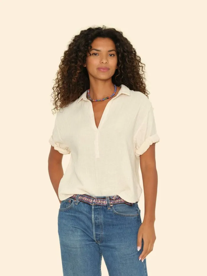 Women Tops Xirena Oysterette Cruz Top