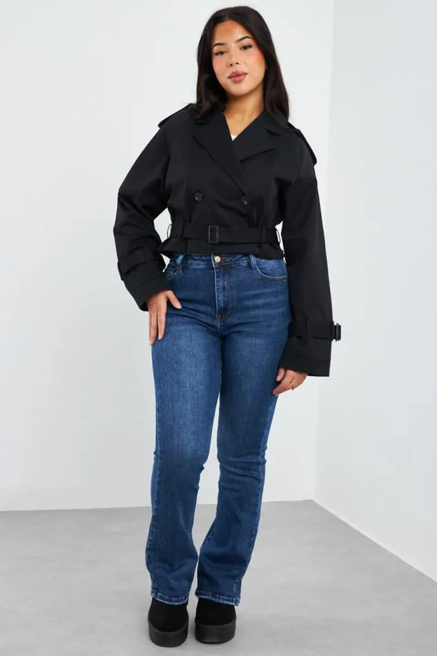 Women Trench Court Noir Black Brentiny Paris Jackets
