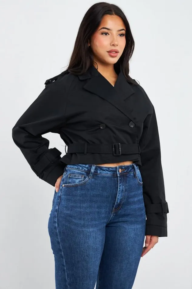 Women Trench Court Noir Black Brentiny Paris Jackets