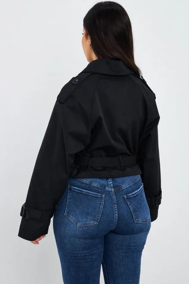 Women Trench Court Noir Black Brentiny Paris Jackets