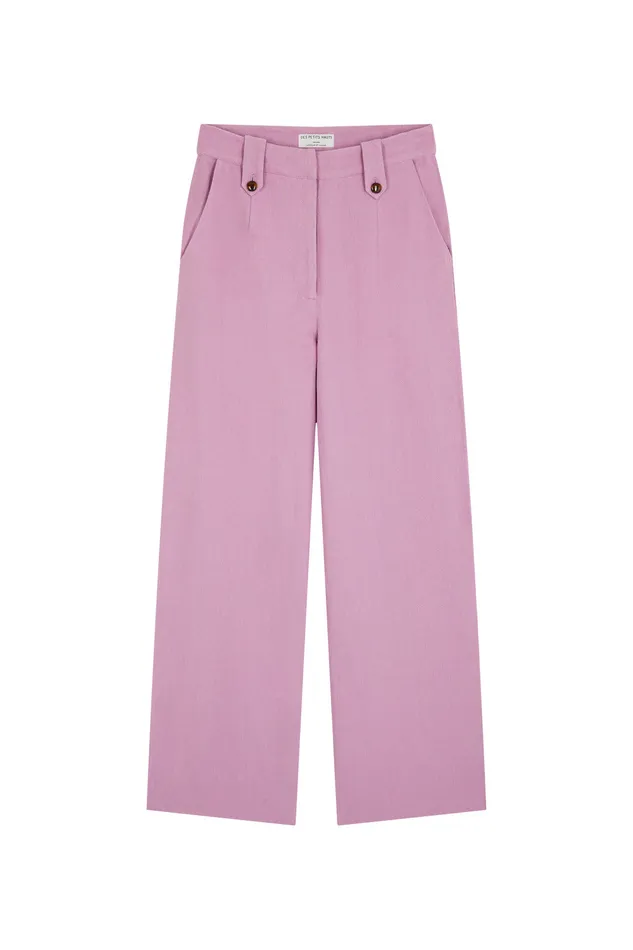 Women Trousers Elito Blossom Pantalon Coton Rose Mauve Des Petits Hauts Trousers and Jumpsuits