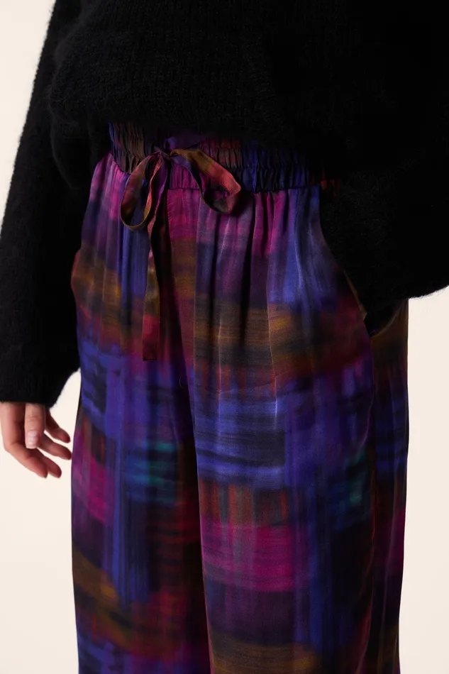 Women Trousers Evanou Anoki Pantalon Viscose Multicolore Des Petits Hauts Trousers and Jumpsuits