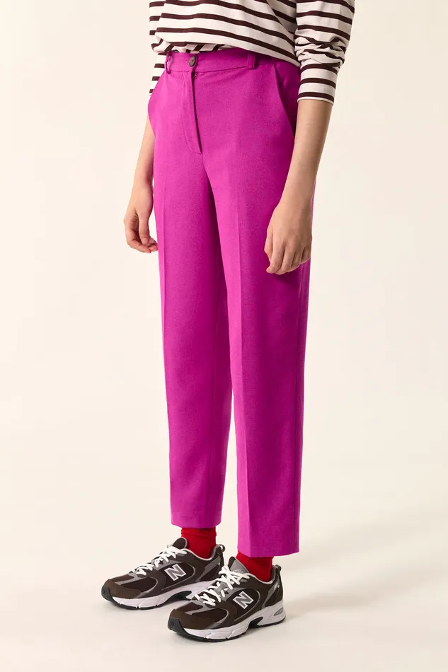 Women Trousers Rostille Lupin Pantalon Laine Rose Fuchsia Des Petits Hauts Trousers and Jumpsuits