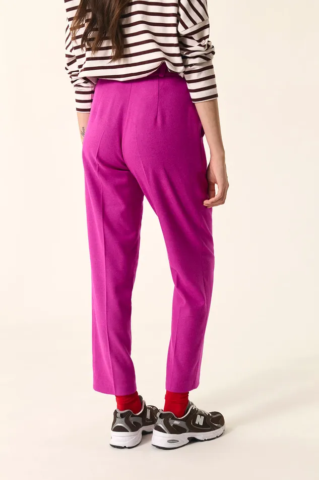 Women Trousers Rostille Lupin Pantalon Laine Rose Fuchsia Des Petits Hauts Trousers and Jumpsuits