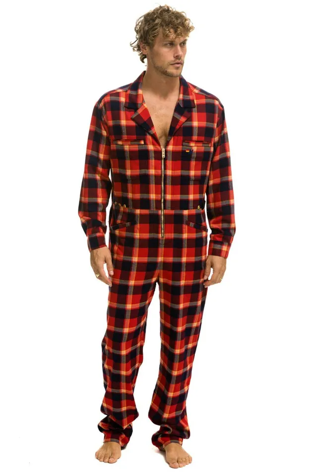 Women UNISEX PLAID FLIGHT SUIT 8211 RUGBY PLAID Aviator Nation Outerwear Women UNISEX PLAID FLIGHT SUIT 8211 RUGBY PLAID Aviator Nation Outerwear
