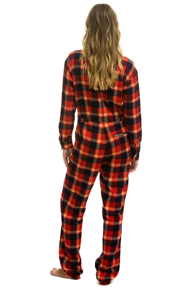 Women UNISEX PLAID FLIGHT SUIT 8211 RUGBY PLAID Aviator Nation Outerwear Women UNISEX PLAID FLIGHT SUIT 8211 RUGBY PLAID Aviator Nation Outerwear