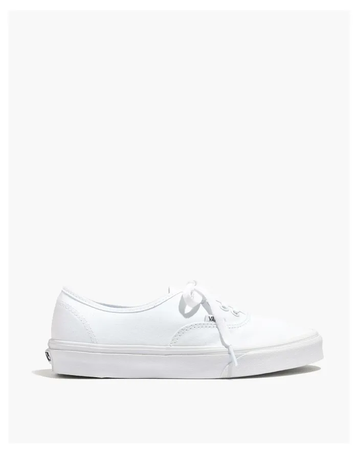 Women Vans Unisex Authentic Lace Up Sneakers In White Canvas True White Madewell Sneakers Women Vans Unisex Authentic Lace Up Sneakers In White Canvas True White Madewell Sneakers