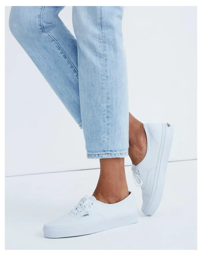 Women Vans Unisex Authentic Lace Up Sneakers In White Canvas True White Madewell Sneakers Women Vans Unisex Authentic Lace Up Sneakers In White Canvas True White Madewell Sneakers