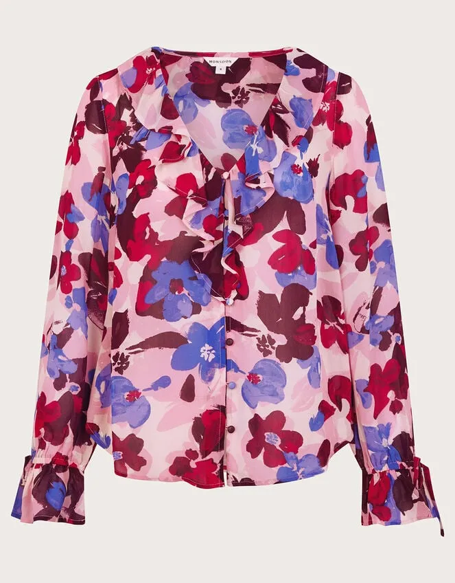 Women Vittoria Floral Print Blouse Pink Monsoon Tops and Blouses