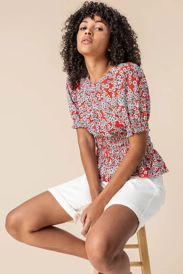 Women White Turned Hem Denim Stretch Shorts Roman Trousers