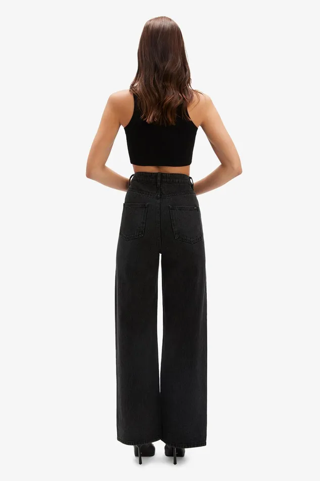 Women Wide Jeans Bardot Cindy Wide Full Leg Jean In Washed Bla Washed Bla Women Wide Jeans Bardot Cindy Wide Full Leg Jean In Washed Bla Washed Bla