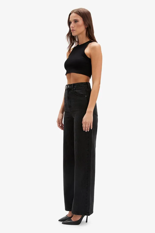 Women Wide Jeans Bardot Cindy Wide Full Leg Jean In Washed Bla Washed Bla Women Wide Jeans Bardot Cindy Wide Full Leg Jean In Washed Bla Washed Bla