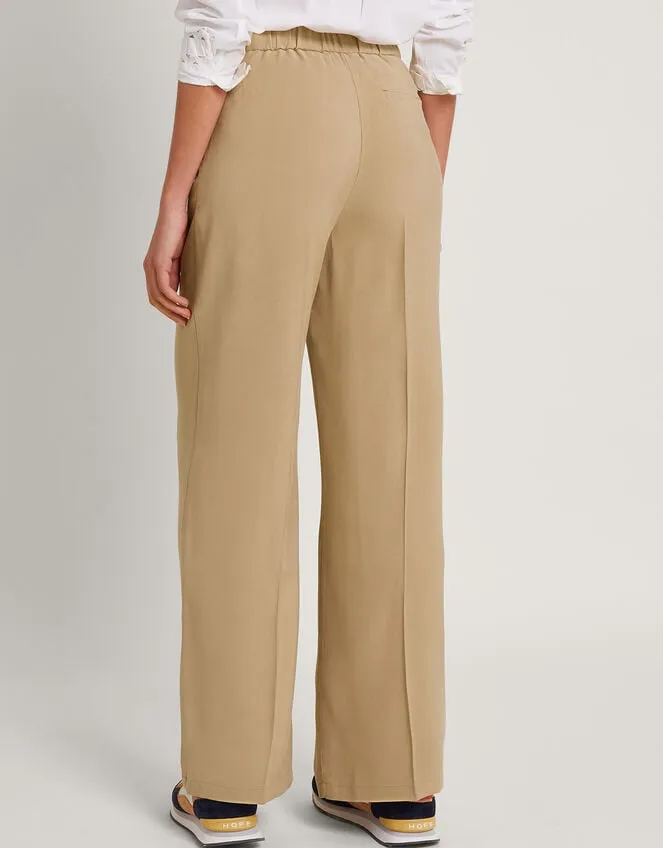 Women Wila Wide Leg Trousers Camel Monsoon Trousers and Jeans