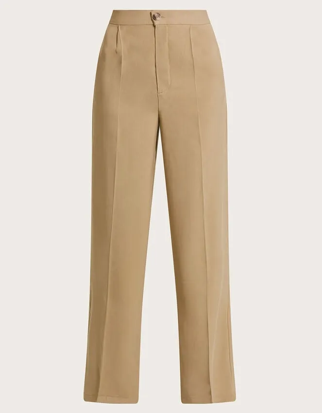 Women Wila Wide Leg Trousers Camel Monsoon Trousers and Jeans